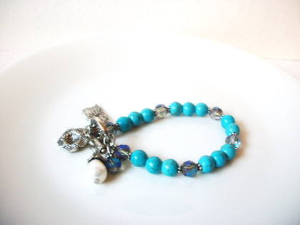 Southwestern Stone Glass Pearl Bracelet 121020
