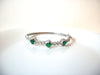 Silver Tone Emerald Cuff Bracelet 121020