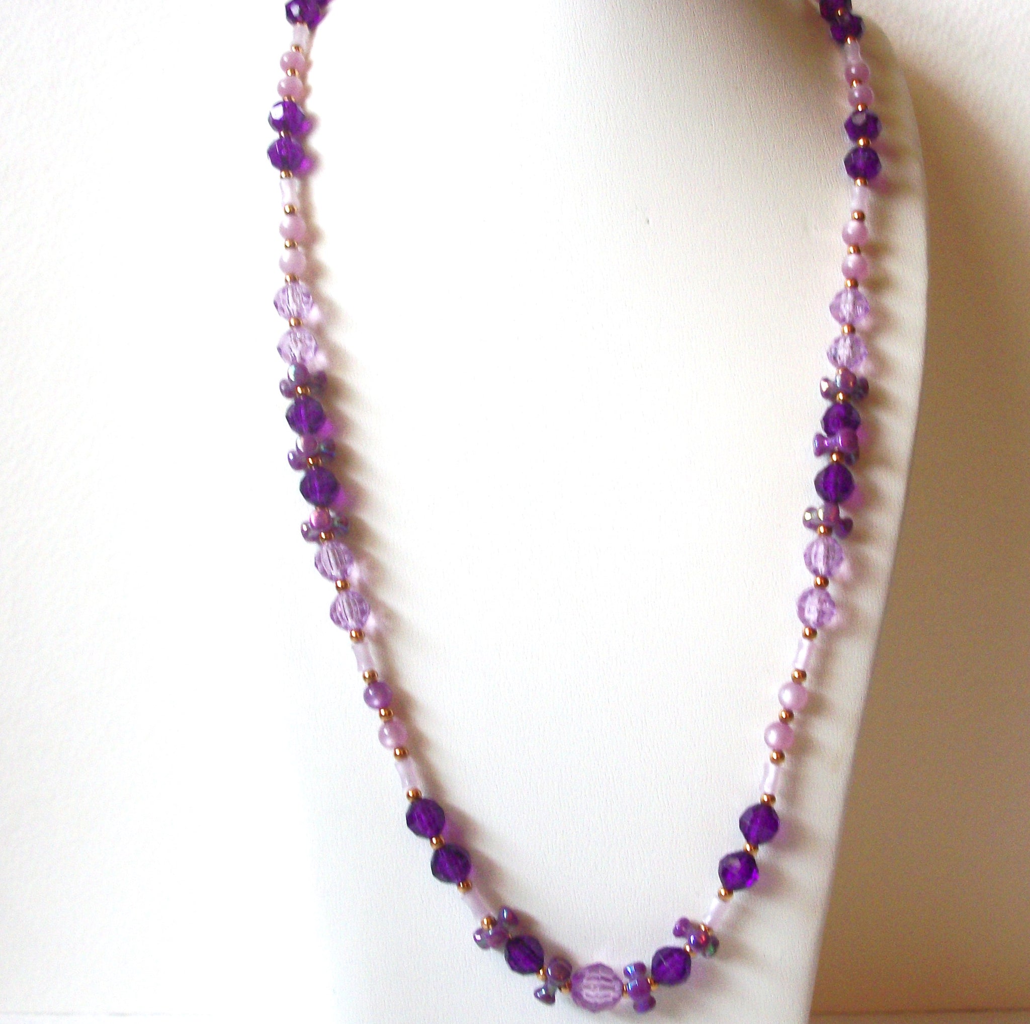 Hand Made Purple Lilac Necklace 121120