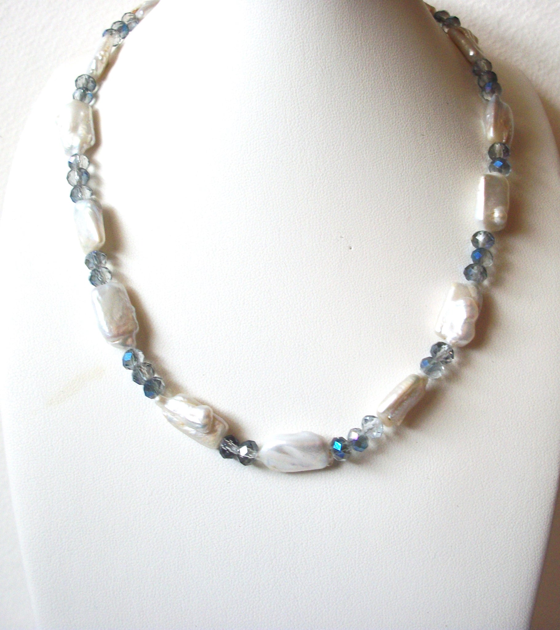 Mother Of Pearl Shell Czech Glass Necklace 121120