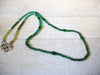 Vintage Green Czech Glass Necklace 60620