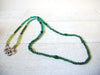 Vintage Green Czech Glass Necklace 60620