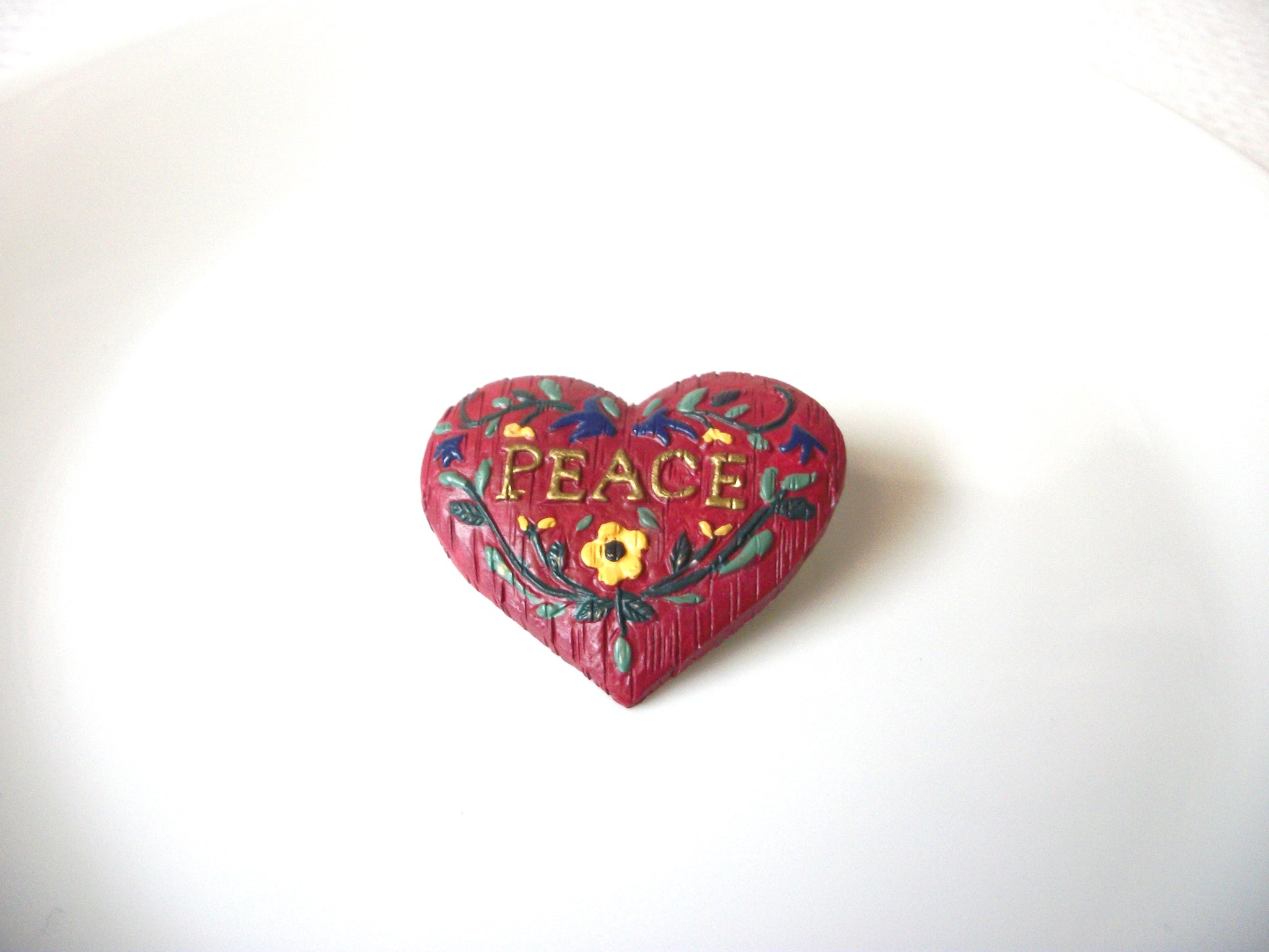 Hand Made Heart Brooch Pin 121120