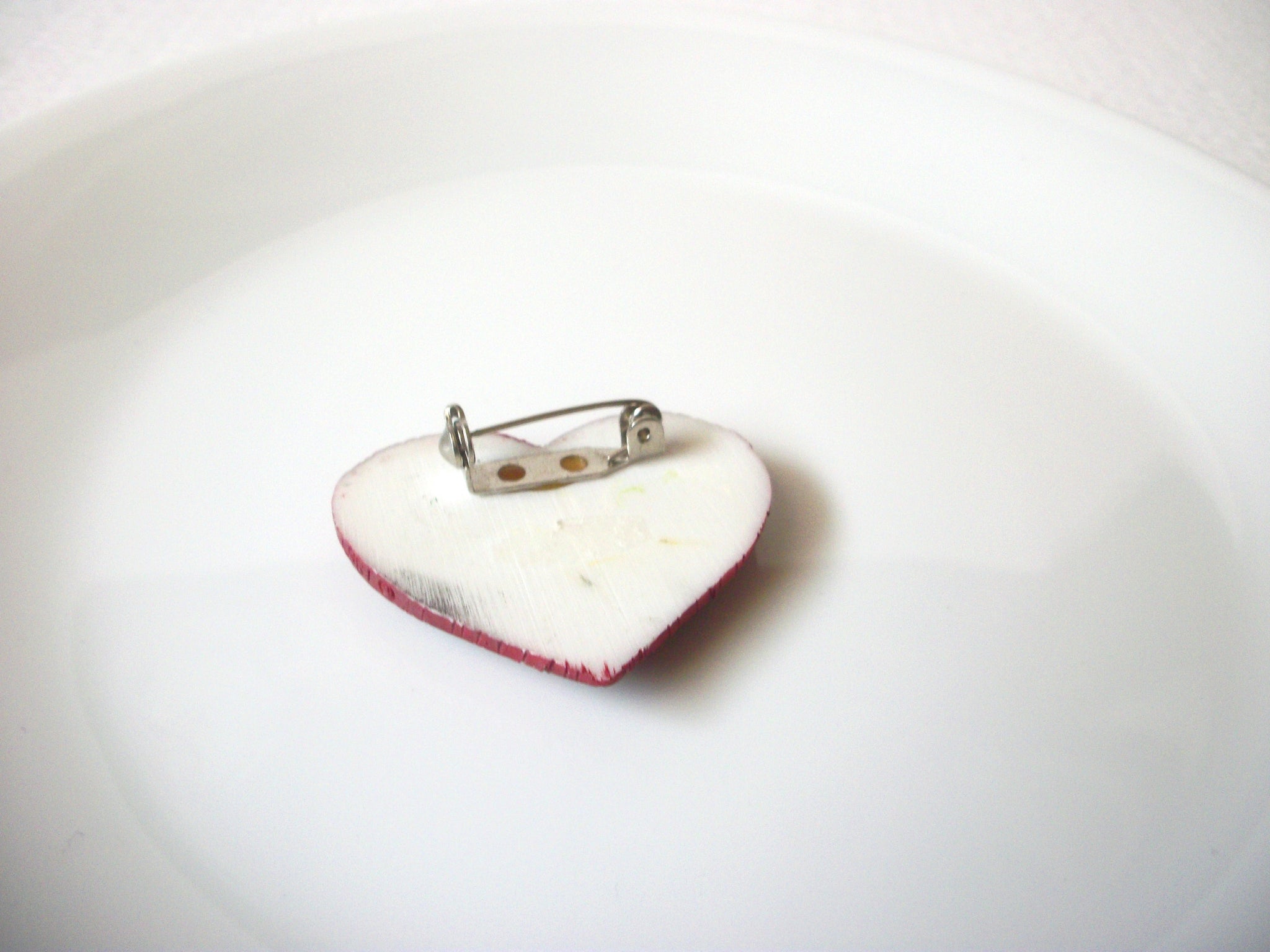 Hand Made Heart Brooch Pin 121120