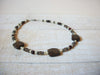 Vintage Jasper Glass Beads Glass Pearl Necklace 60720