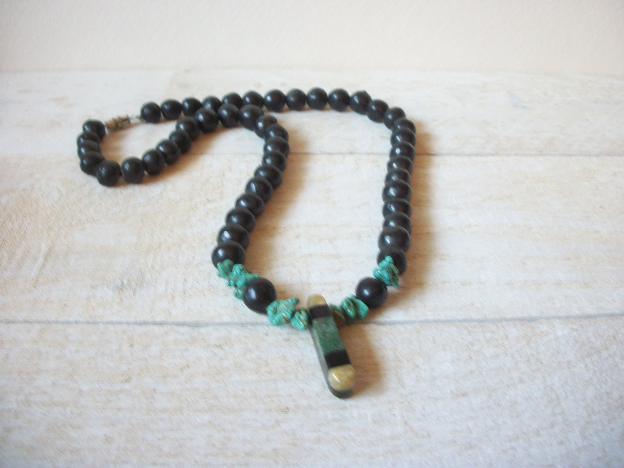 Vintage Turquoise Stone Chips Necklace 60720