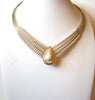 Vintage Faux Pearl Choker Necklace 121520