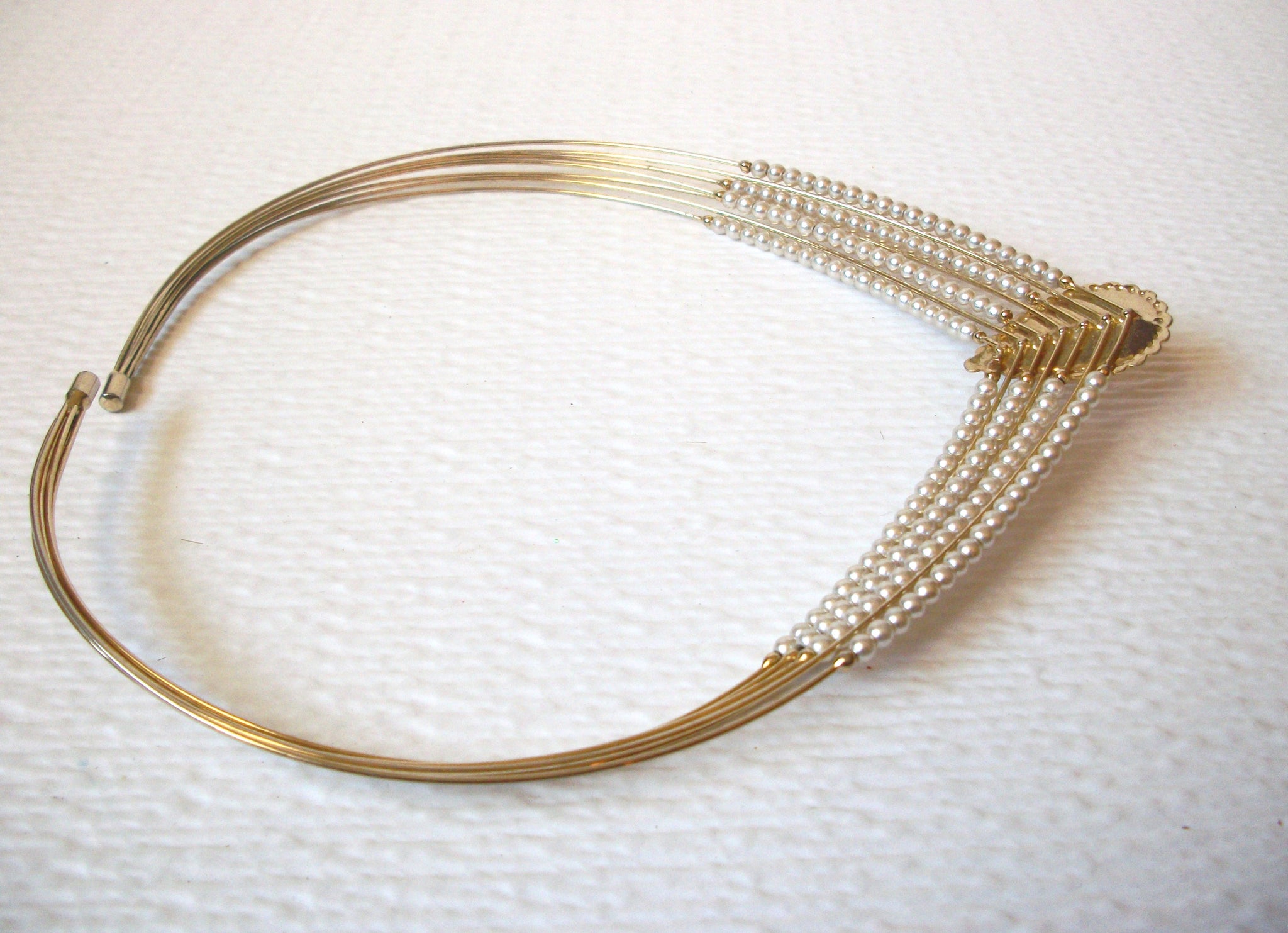 Vintage Faux Pearl Choker Necklace 121520