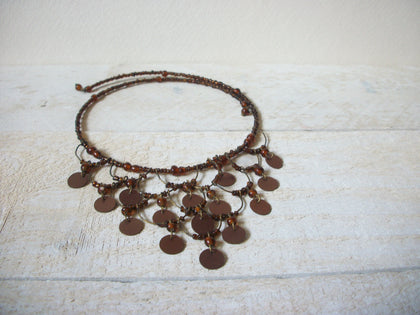 Vintage Copper Toned Choker Necklace 60620