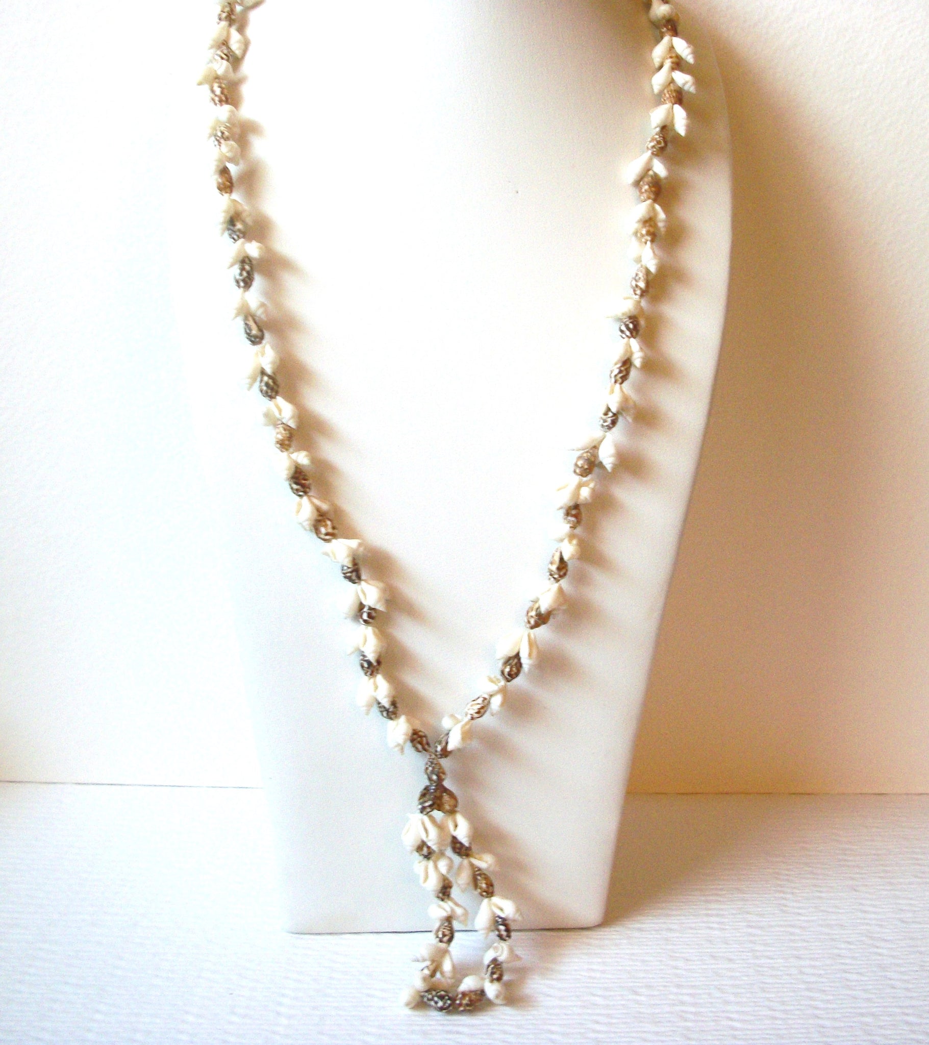 Natural Organic Shell Tassel Necklace 121120