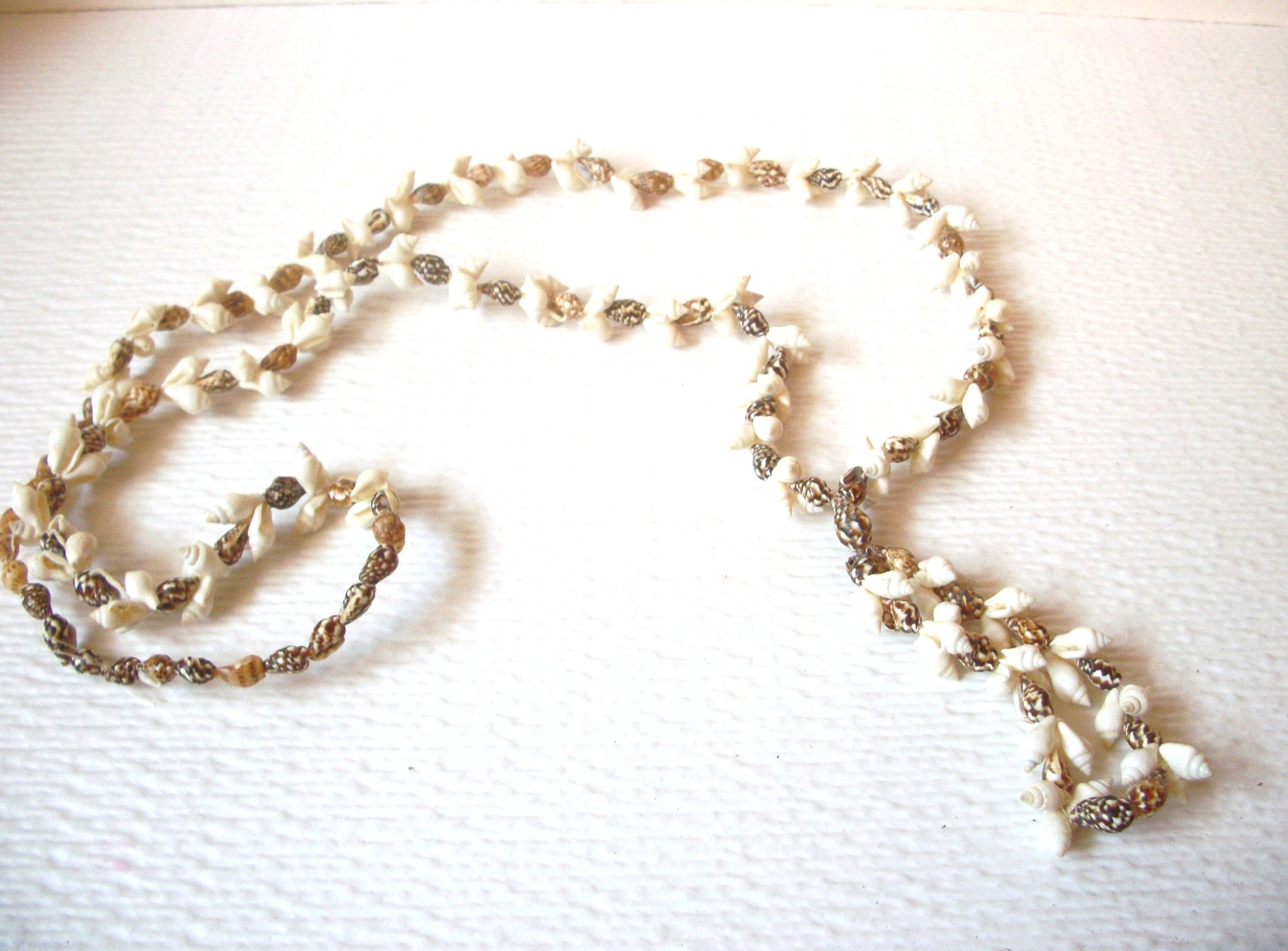 Natural Organic Shell Tassel Necklace 121120