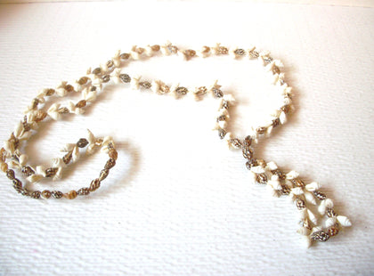 Natural Organic Shell Tassel Necklace 121120