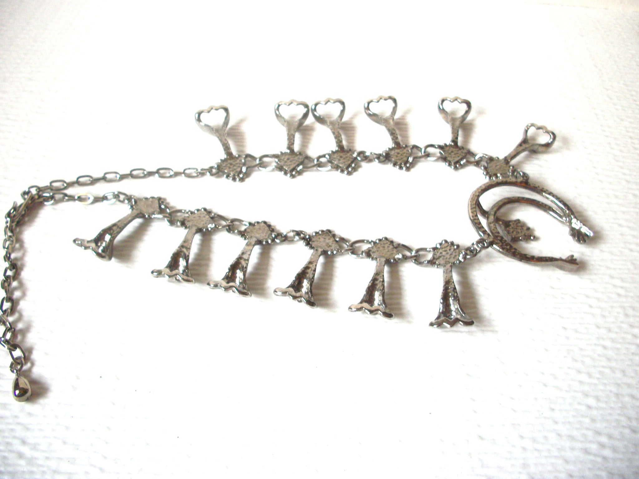 Vintage Simulated Turquoise Stone Native  Necklace 121220