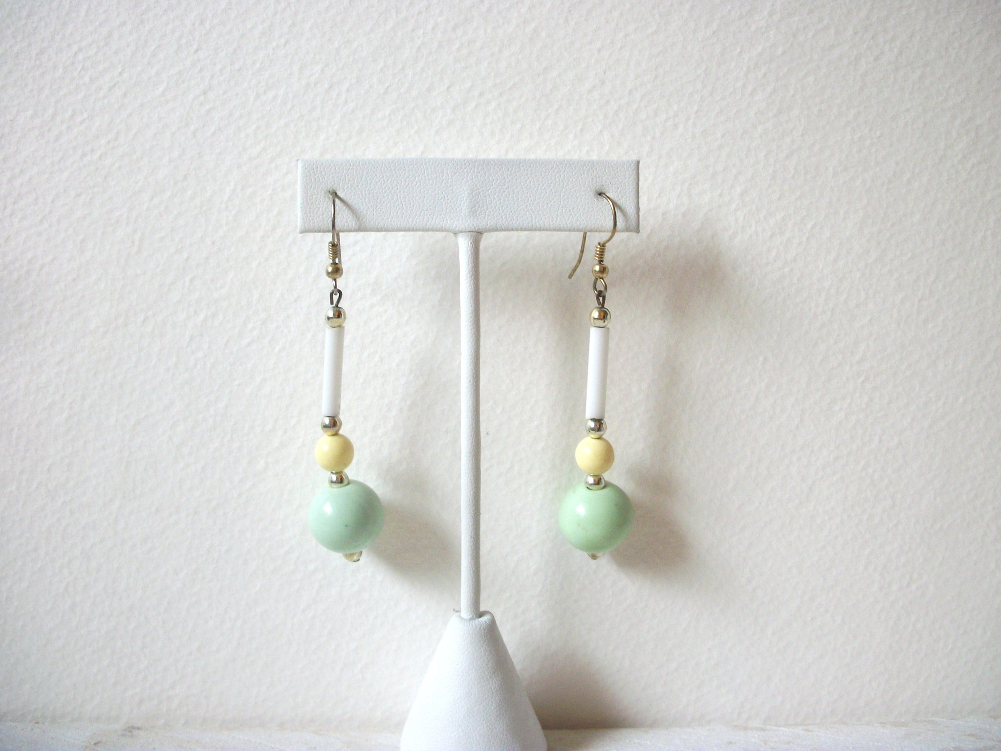 Retro Candy Yellow Mint Green Dangle Earrings 60820