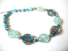 Art Glass Lucite Beaded Chunky Necklace 121220