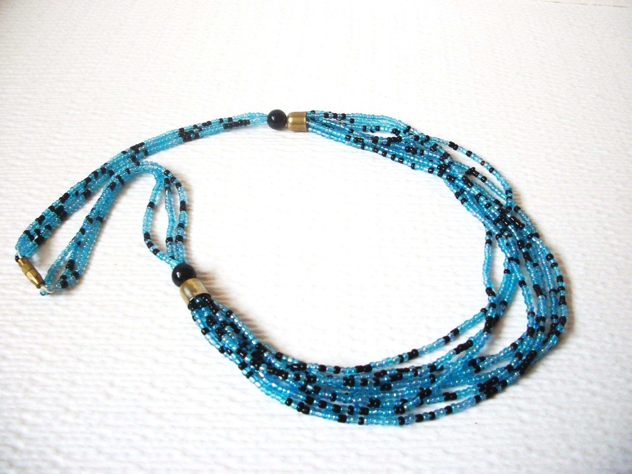 Southwestern Glass Brass Necklace 121220