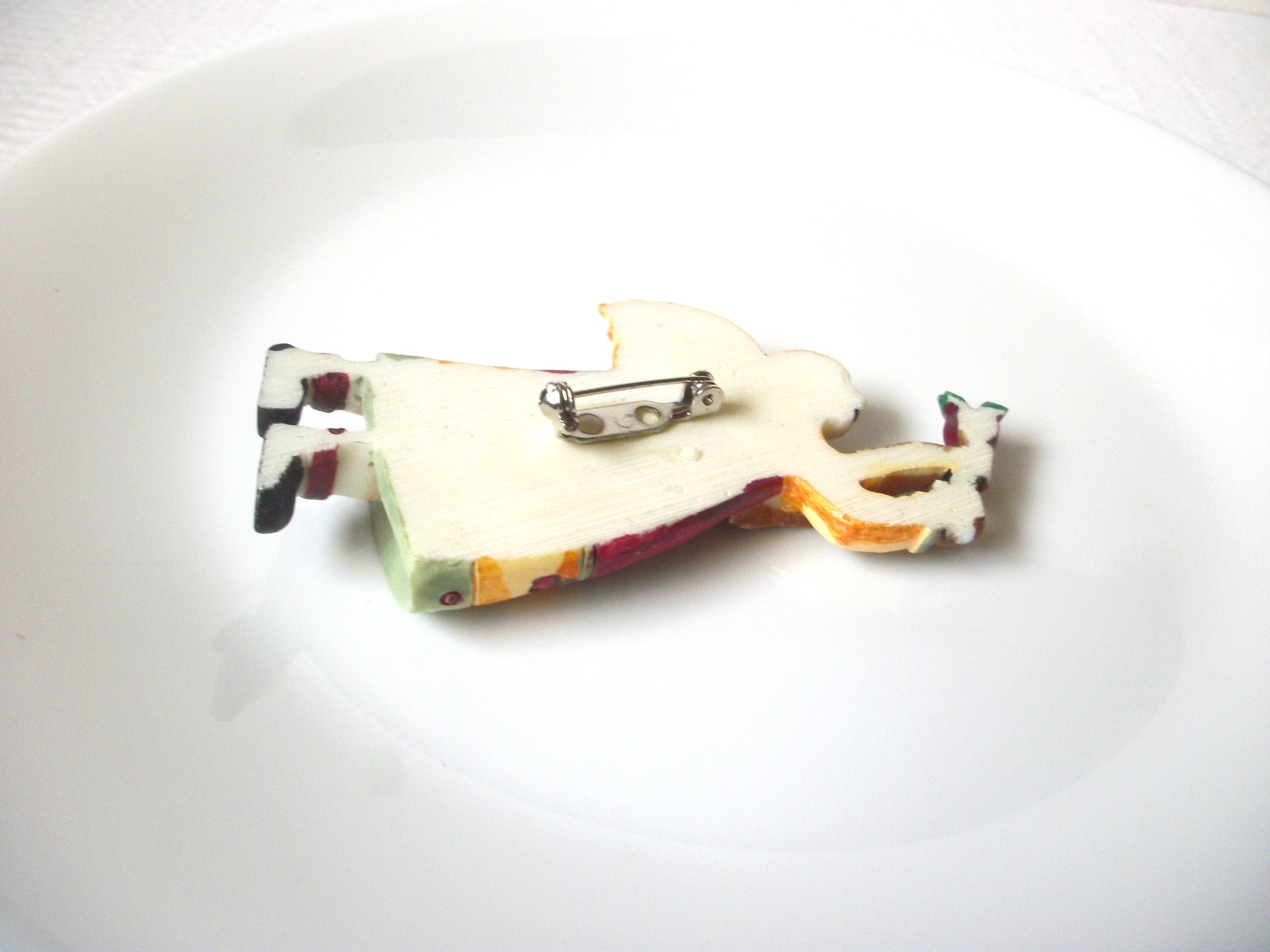 Hand Made Vintage Angel Brooch Pin 121620