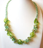 Green Leaves Czech Glass Hand Made Necklace 121320