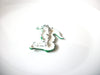 Vintage Green Crocodile Brooch Pin 121620