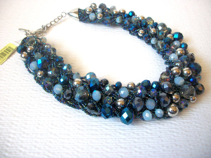 Designer High End Runway Crystal Glass Collar Necklace 121320 Stamped NATASHA