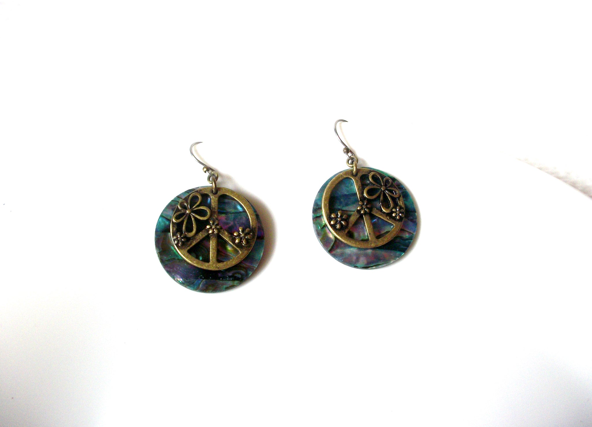 Hand Made Paua Abalone Dangle Earrings 121920