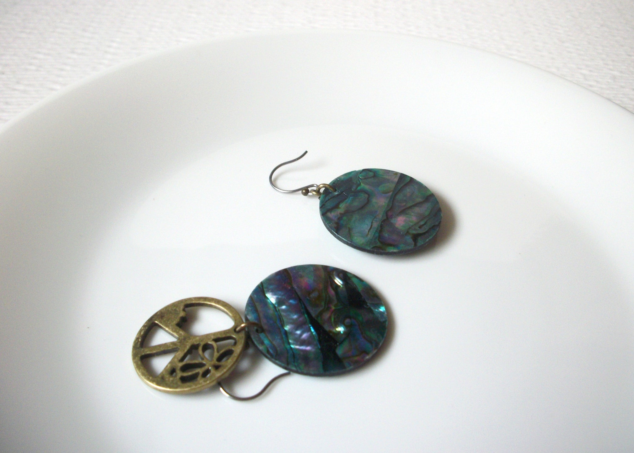 Hand Made Paua Abalone Dangle Earrings 121920