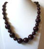 Retro Dark Mahagany Brown Necklace 62520
