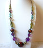 Retro Colorful Glass Necklace 61320