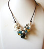 Hand Made Quartz Pearls Pyrite Necklace 60920