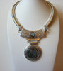 Retro Mad Woman Abalone Shell Pendant Necklace 61320