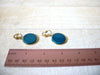 Vintage Gold Blue Earrings 60920