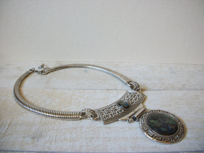 Retro Mad Woman Abalone Shell Pendant Necklace 61320