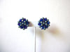 Vintage Blue Cluster Earrings 60920