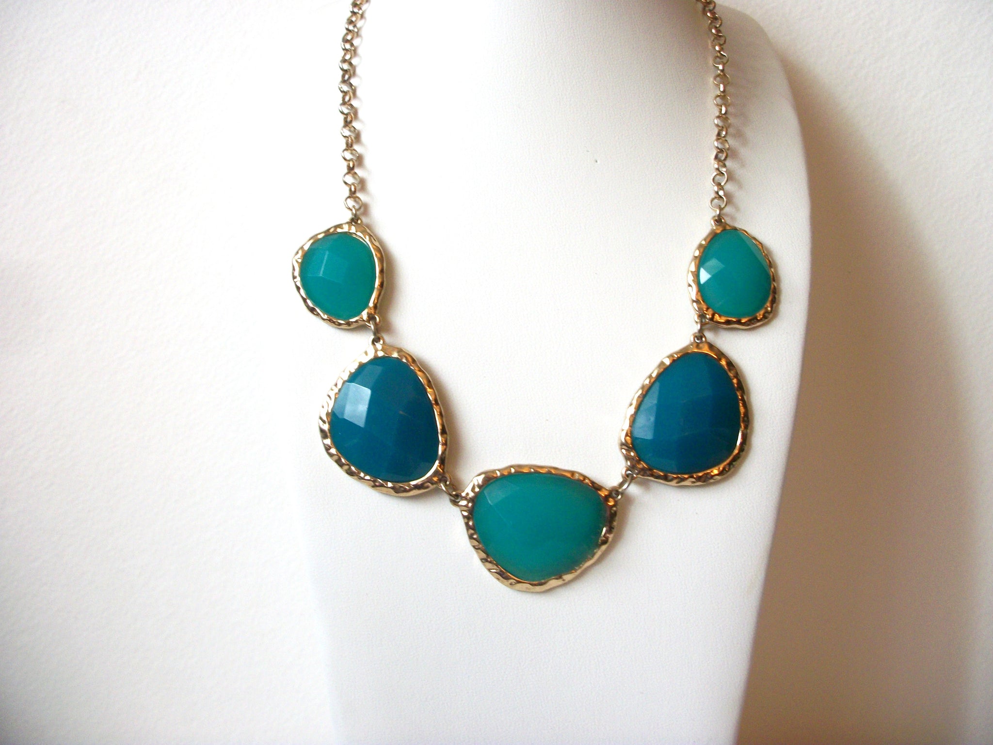 Retro Statement Turquoise Green Necklace 61620