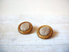 Vintage Chunky Wood Earrings 61520