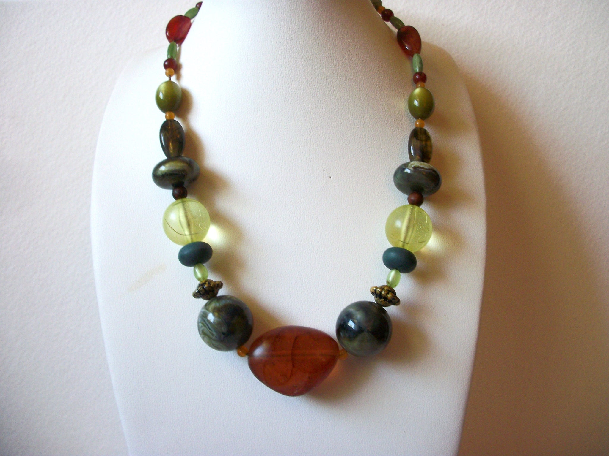 Vintage Lucite Garden Princess Necklace 61820