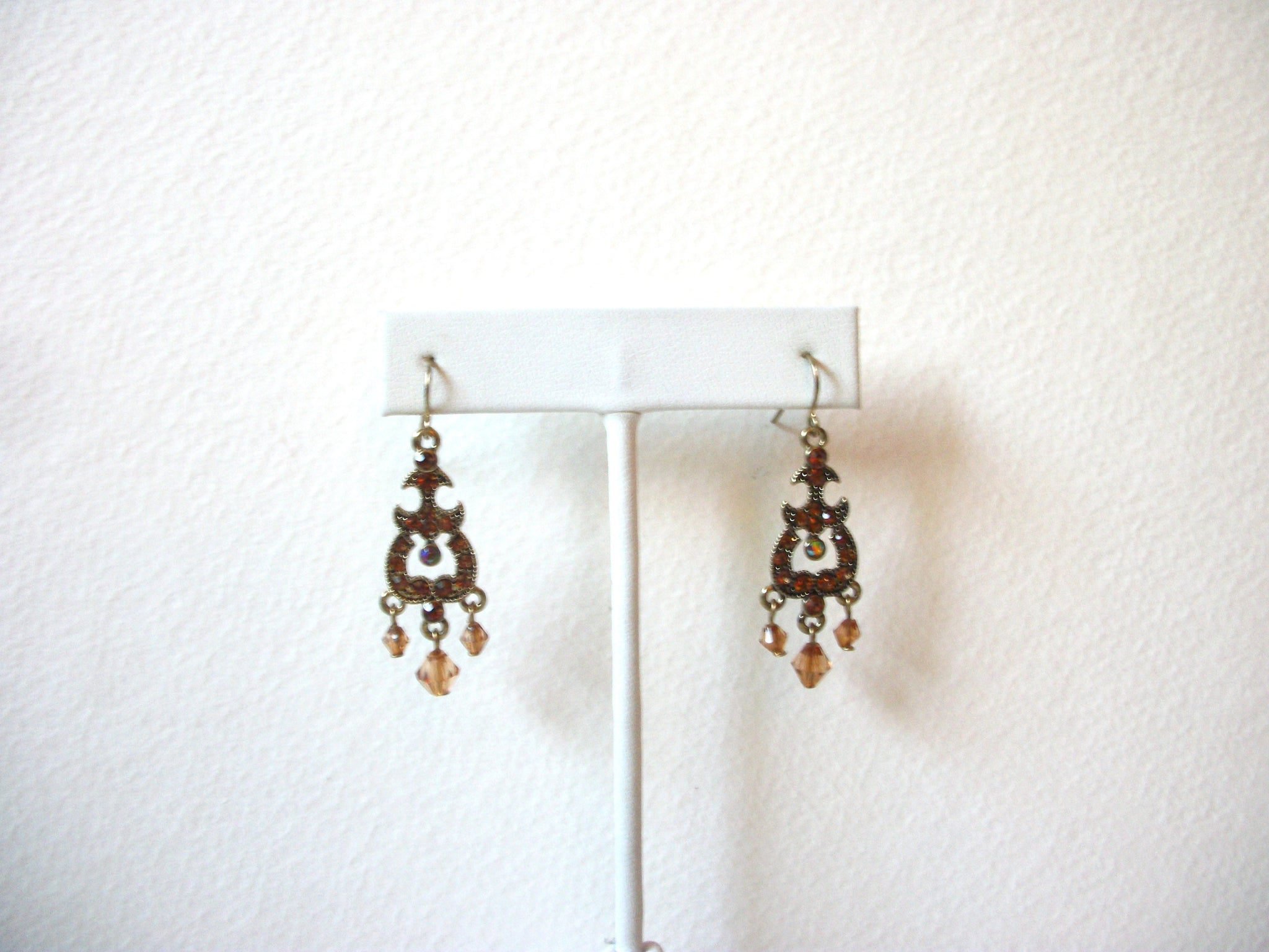 Vintage Rhinestone Chandelier Earrings 61520