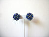 Vintage Blue Cluster Earrings 60920