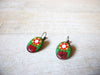 German Limoge Stone Christmas Earrings 62120
