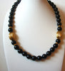 Retro 1970s Black Gold Necklace 62620