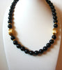 Retro 1970s Black Gold Necklace 62620