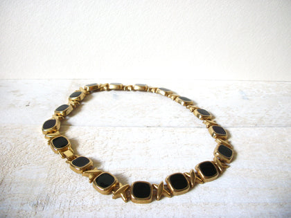 Vintage Gold Black Necklace 61020