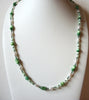 Retro Green Tiger Eye Fresh Water Pearls Necklace 62420