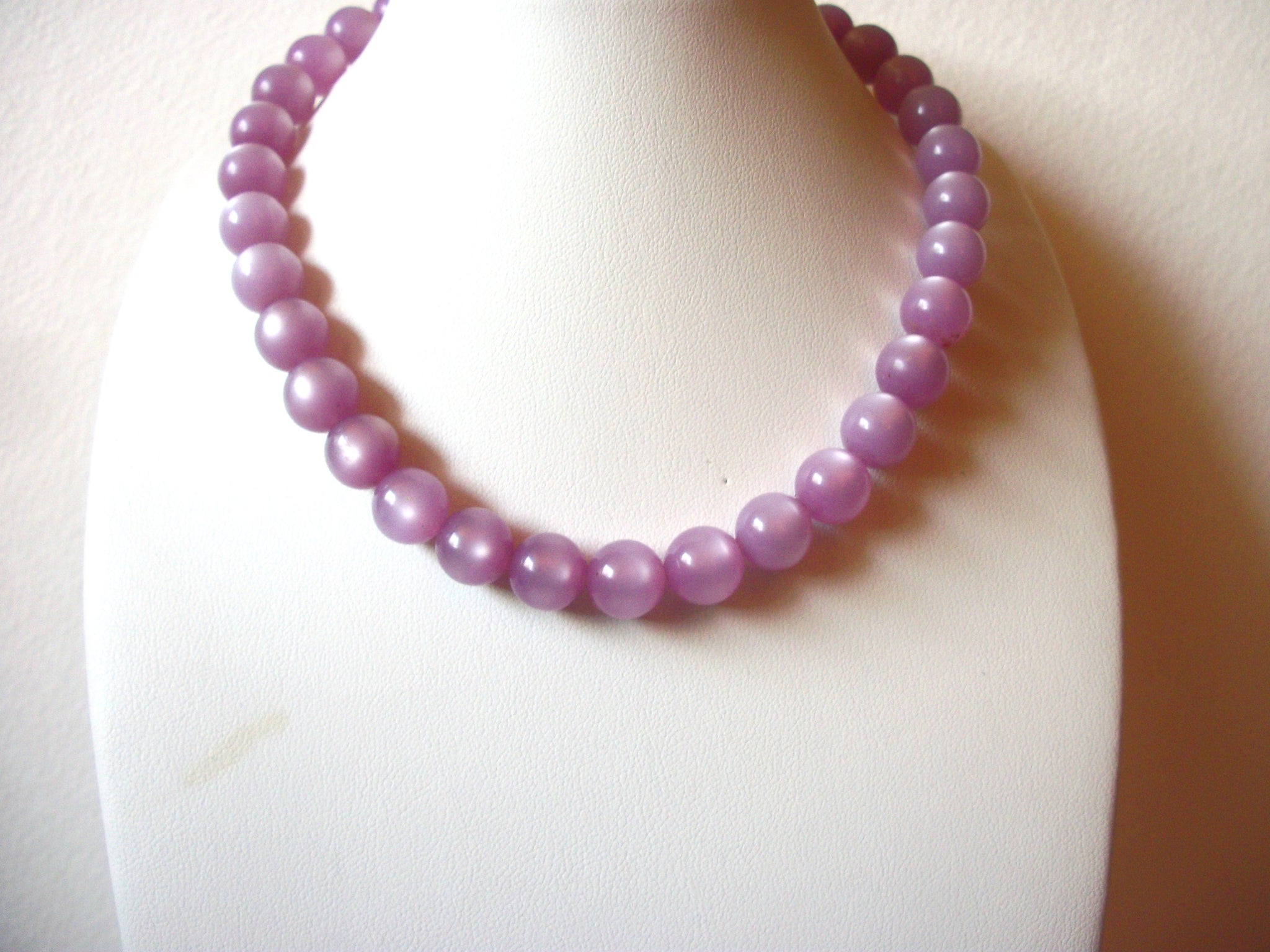 Vintage Moon Glow Lilac Lavender Necklace 61920