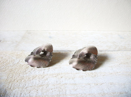 Vintage Chunky Silver Toned Earrings 61020