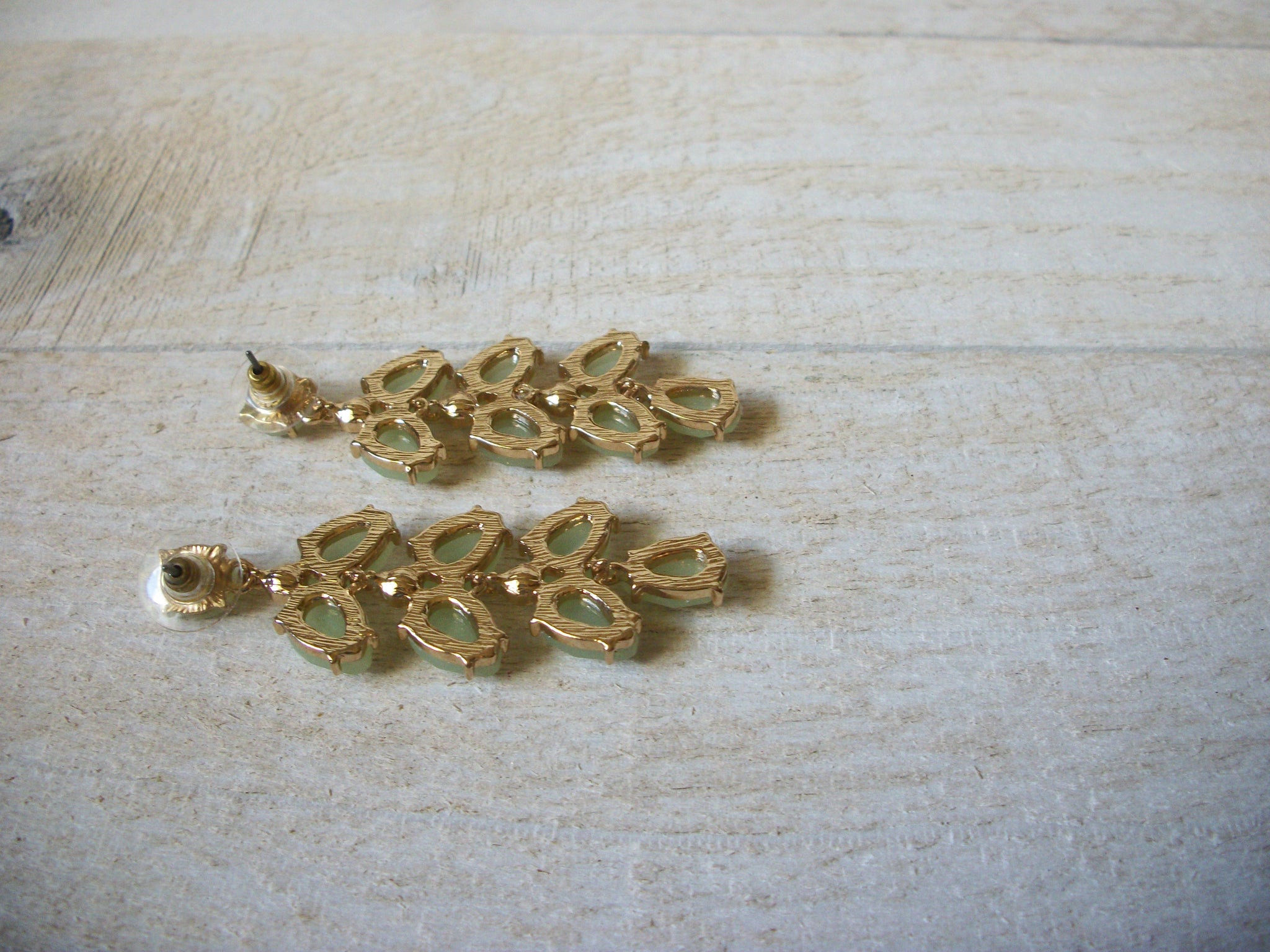 Retro Pale Mint Glitter Earrings 61020