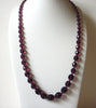 Vintage Light Plum Czech Glass Necklace 61020
