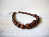 Retro Dark Brown Wooden Beads Necklace 62520