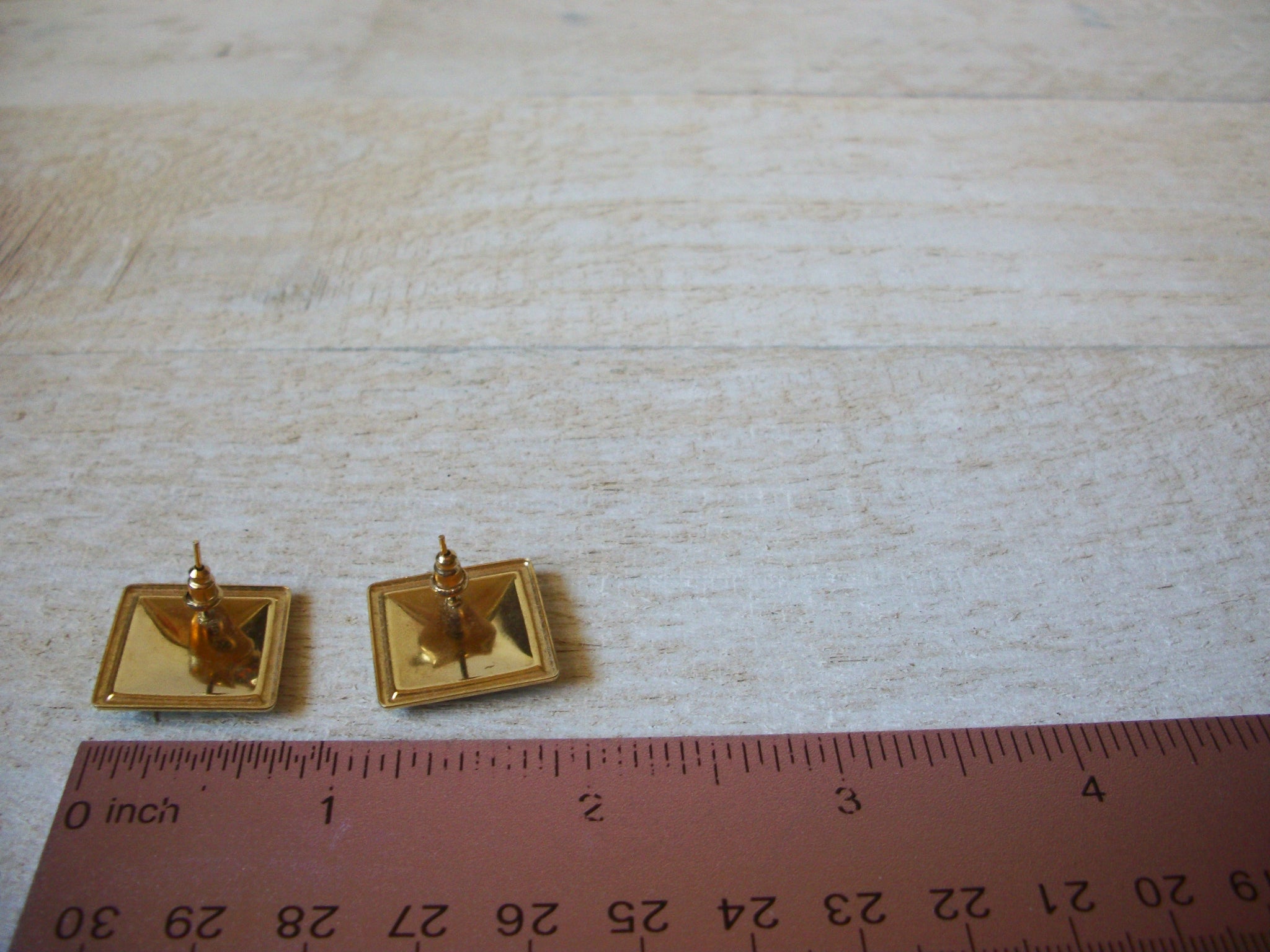 CLEARANCE Retro Gold Teal Earrings 61620