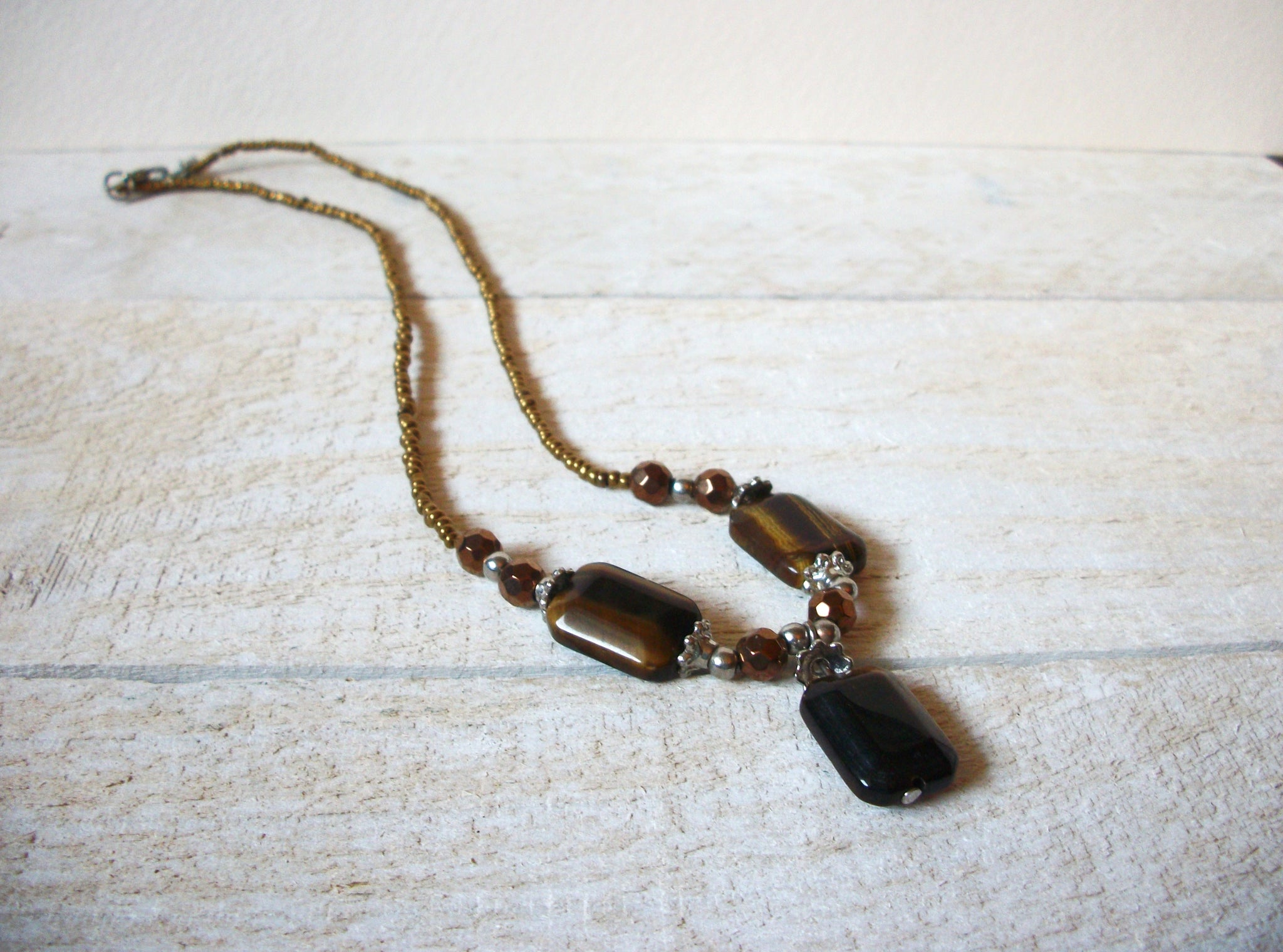 Australian Hematite Tigers Eye Necklace 61120